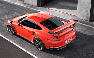 red coupe with spoiler, Porsche, Porsche 911 GT3 RS, Porsche 911, red cars HD wallpaper