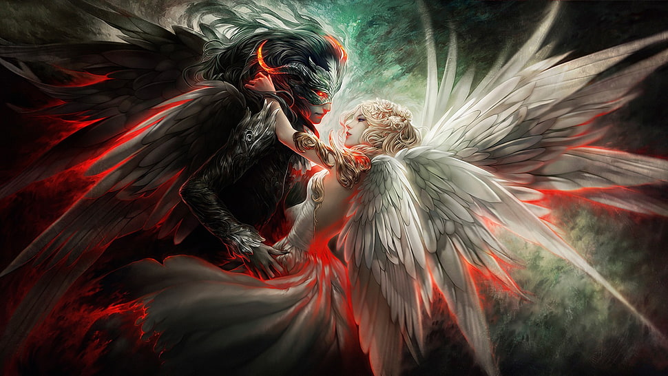 angel, fantasy art, fantasy girl HD wallpaper