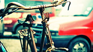 photo of brown commuters bike HD wallpaper