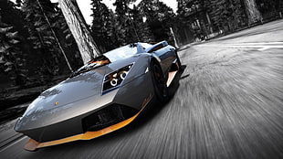 gray Lamborghini Murcielago, Need for Speed, Need for Speed: Hot Pursuit, car, Lamborghini HD wallpaper