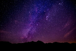 galaxy, stars, night