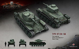 World of Tanks digital wallpaper, World of Tanks, tank, wargaming, Type 97 Chi-Ha