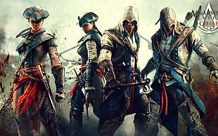 Assasin's Creed poster, Assassin's Creed, video games, pirates, digital art