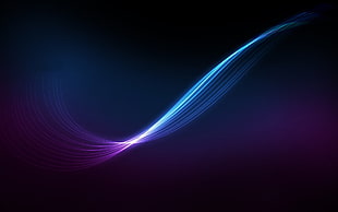 blue and pink wave illustration