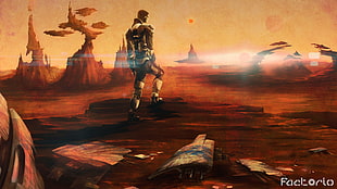 Factorio animated illustration, Factorio, science fiction, technology HD wallpaper