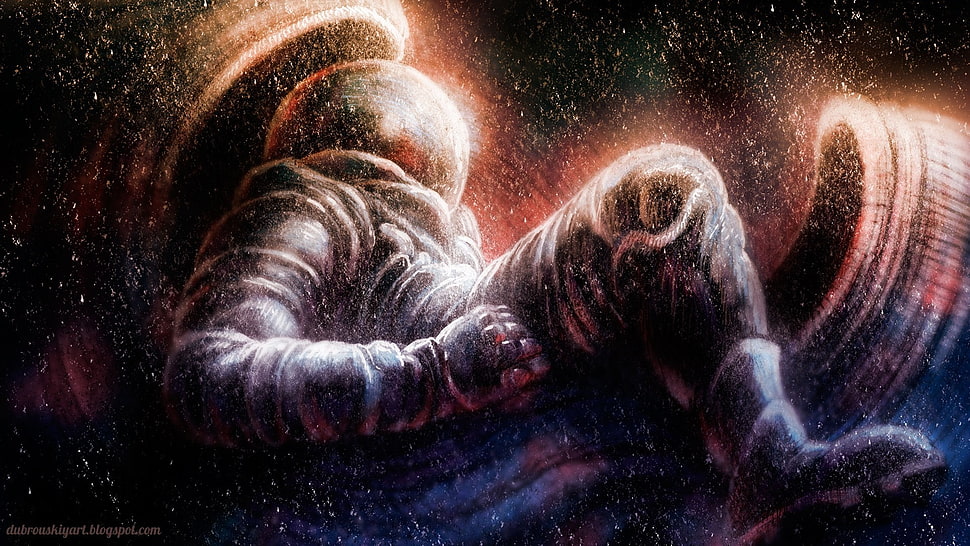 artwork, digital art, astronaut, space HD wallpaper