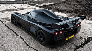 black sports car, car, Ultima GTR