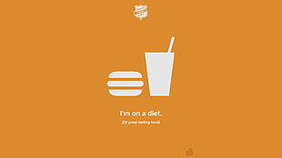 I'm on a diet logo, minimalism, humor HD wallpaper