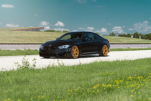 black BMW coupe