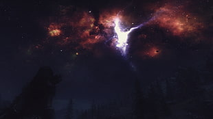 red and black sky, The Elder Scrolls V: Skyrim, video games