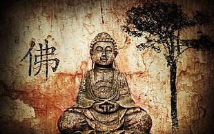 Gautama Buddha illustration, Buddha HD wallpaper