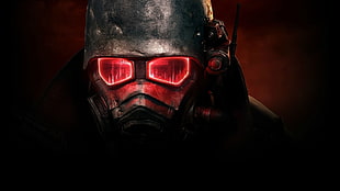 gray metal helmet, Fallout
