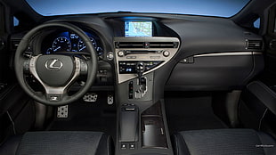 grey and black Lexus multifunction steering wheel, Lexus RX350, Lexus, car, car interior