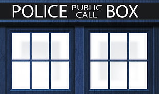black and white wooden cabinet, Doctor Who, TARDIS