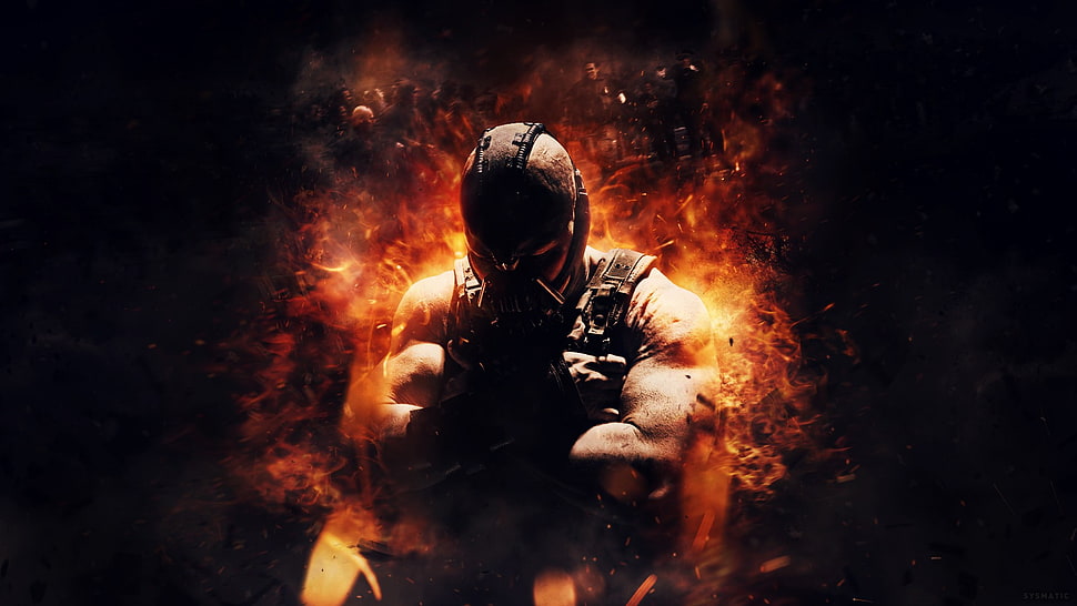 man with nozzle digital wallpaper, Bane, Batman, comics, DC Comics HD wallpaper