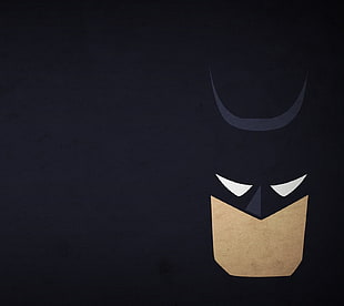 Batman cartoon illustration, Batman, DC Comics, minimalism, digital art