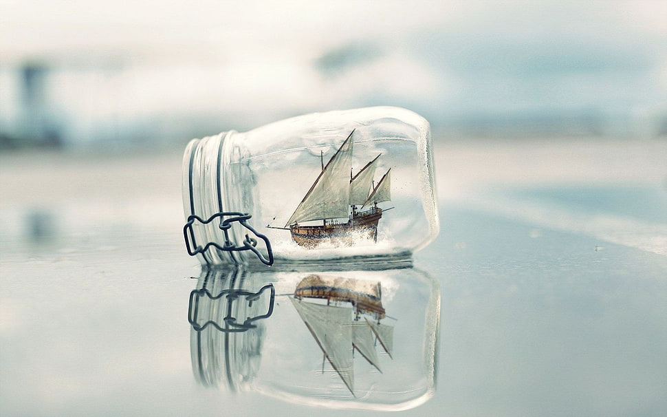 ship impossible bottle, bottles HD wallpaper