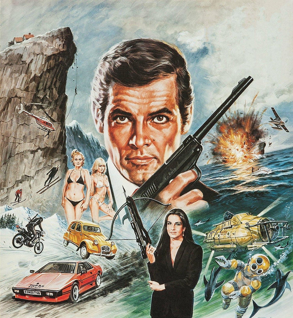 brown and black tiger print textile, 007, For Your Eyes Only, movies, James Bond HD wallpaper