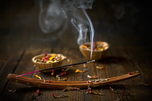 purple incense candle, insence, relaxing, meditation, calm HD wallpaper