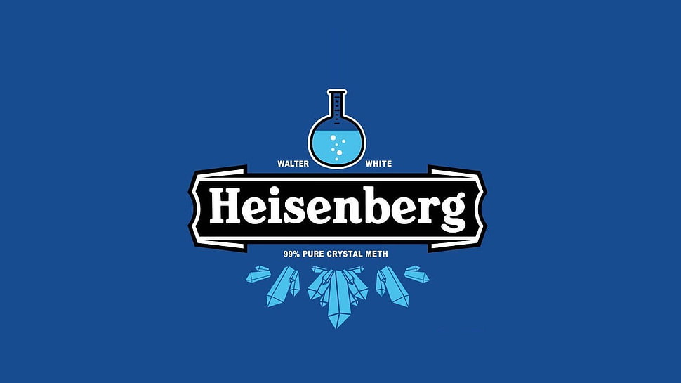 white Heisenberg logo, TV, Breaking Bad, simple background HD wallpaper