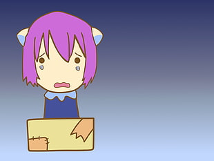 girl anime crying illustration HD wallpaper