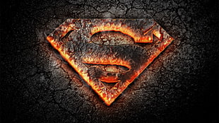 Superman logo with black background
