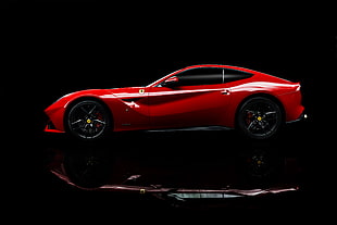 red Ferrari luxury car