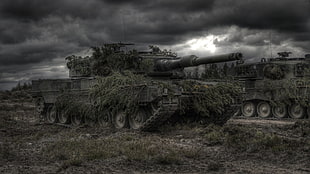 black war tank, war, tank, camouflage, military HD wallpaper