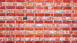 red and brown brick HD wallpaper