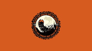 black earthworm logo, Dune (series), Sandworm HD wallpaper