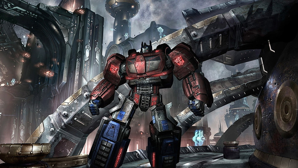 Optimus Prime animated illustration, video games HD wallpaper