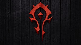 red emblem illustration HD wallpaper
