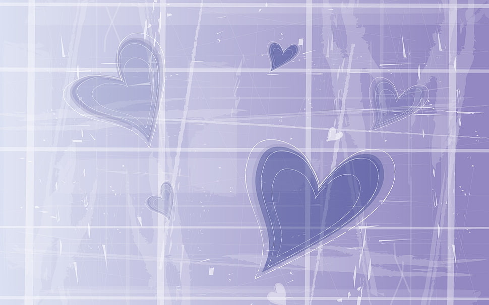 purple and white Heart illustration HD wallpaper