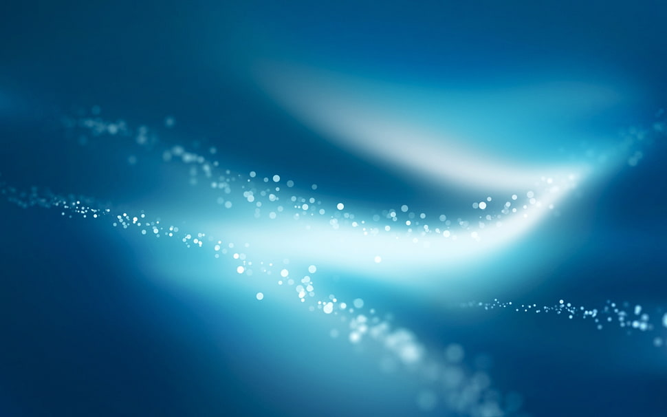 blue and white glitter illustration HD wallpaper