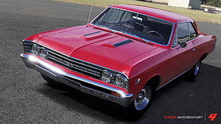red muscle car, Forza Motorsport 4, Forza Motorsport, car, video games