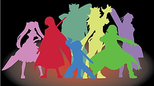multicolored animated character decor, Akame ga Kill!, Sheele, Leone, vector