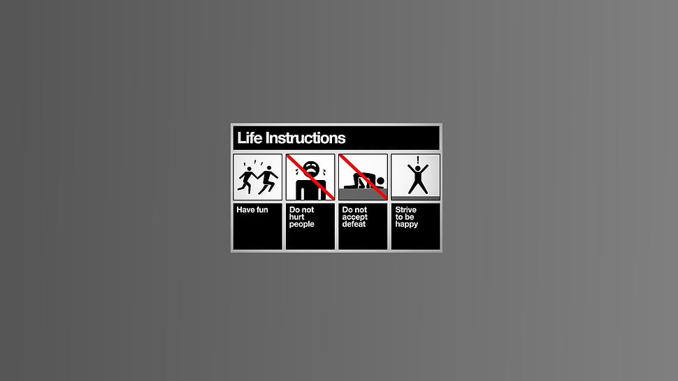 life instructions sticker HD wallpaper