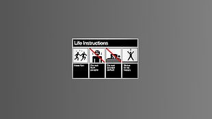 life instructions sticker