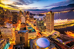 aerial photography of high rise buildings, vancouver