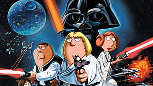 Family Guy Star Wars wallpaper, humor, Star Wars, Family Guy HD wallpaper