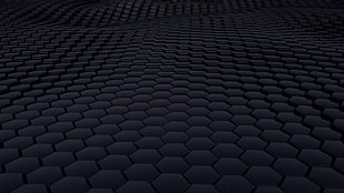white and gray area rug, digital art, abstract, minimalism, hexagon HD wallpaper
