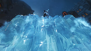crystal game digital wallpaper, Overwatch, snow, Mei (Overwatch)