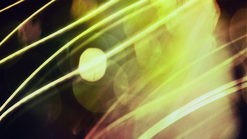 yellow and brown bokeh lights HD wallpaper