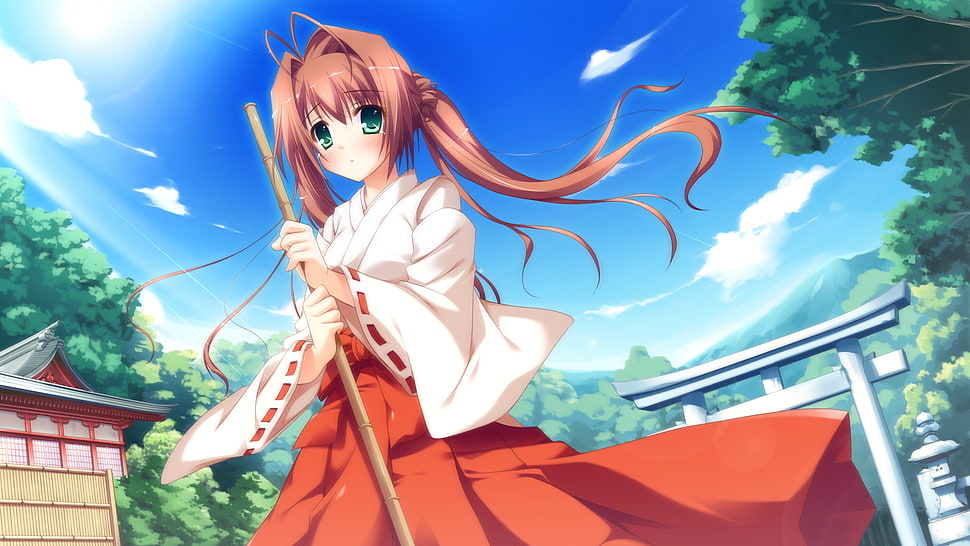 female anime character HD wallpaper