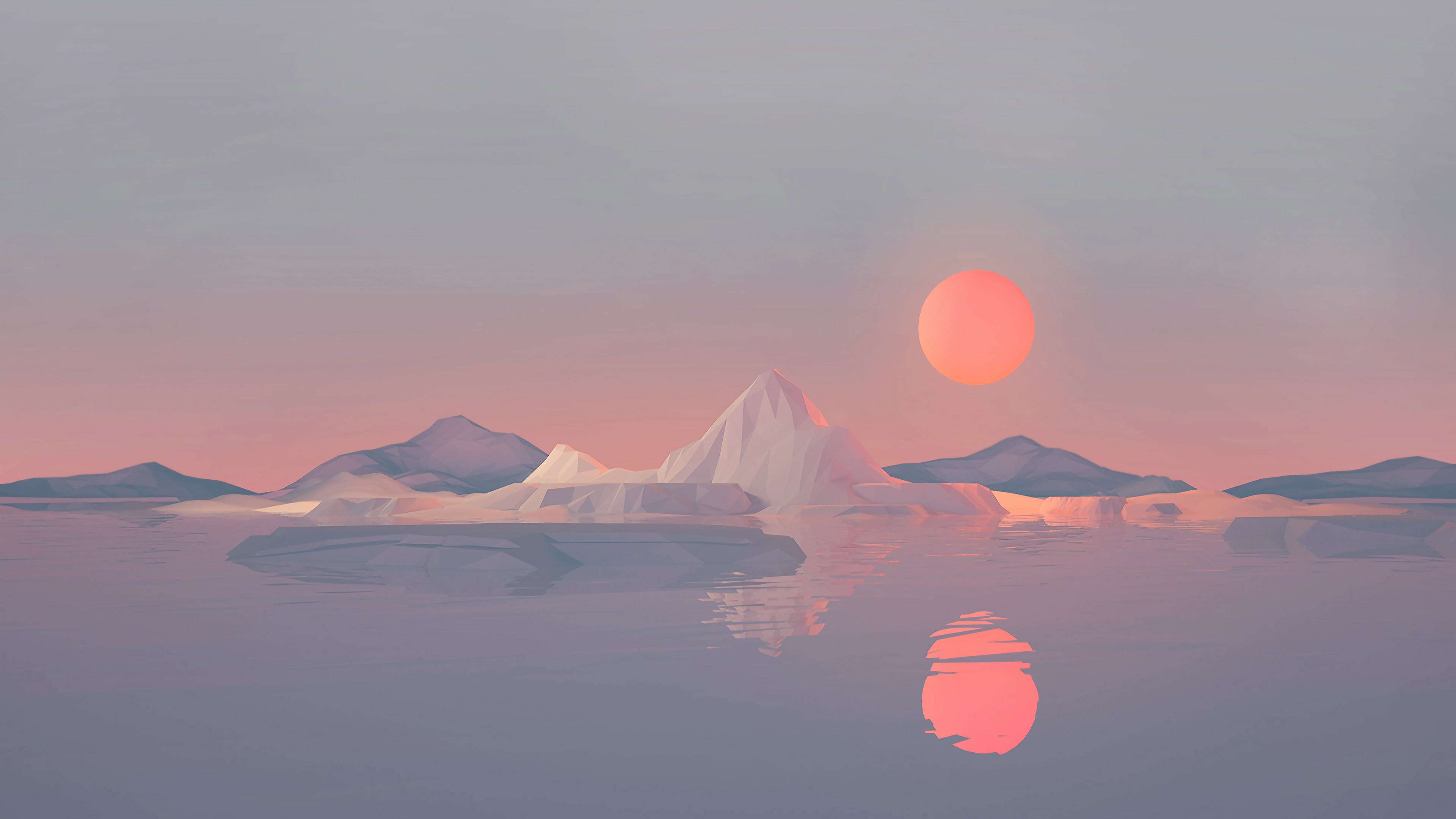 Sunset Painting Digital Art Low Poly Artwork Minimalism Hd Images, Photos, Reviews