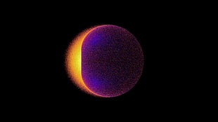 round purple and yellow illustration, NASA, Sun
