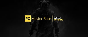 PC Master Race advertisement, PC gaming, PC Master  Race, The Elder Scrolls V: Skyrim HD wallpaper