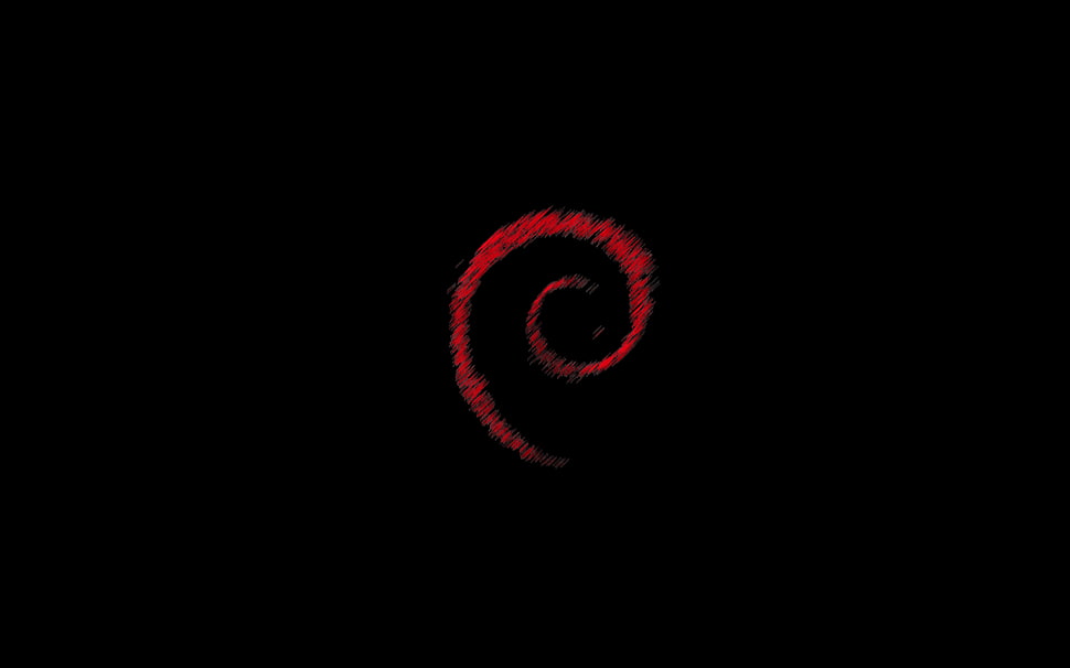 red spiral logo, Linux, Debian HD wallpaper