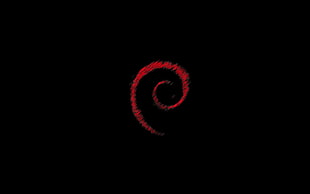 red spiral logo, Linux, Debian