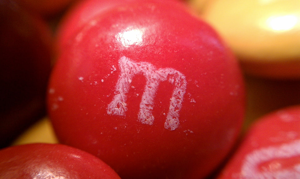 red M&M chocolate HD wallpaper